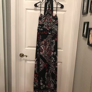 Red / Black Halter Maxi